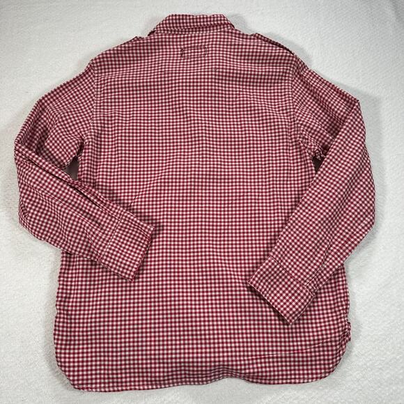 Current/Elliott The Perfect Shirt Long Sleeve Women's Size 3/Large Red Gingham - Picture 8 of 11